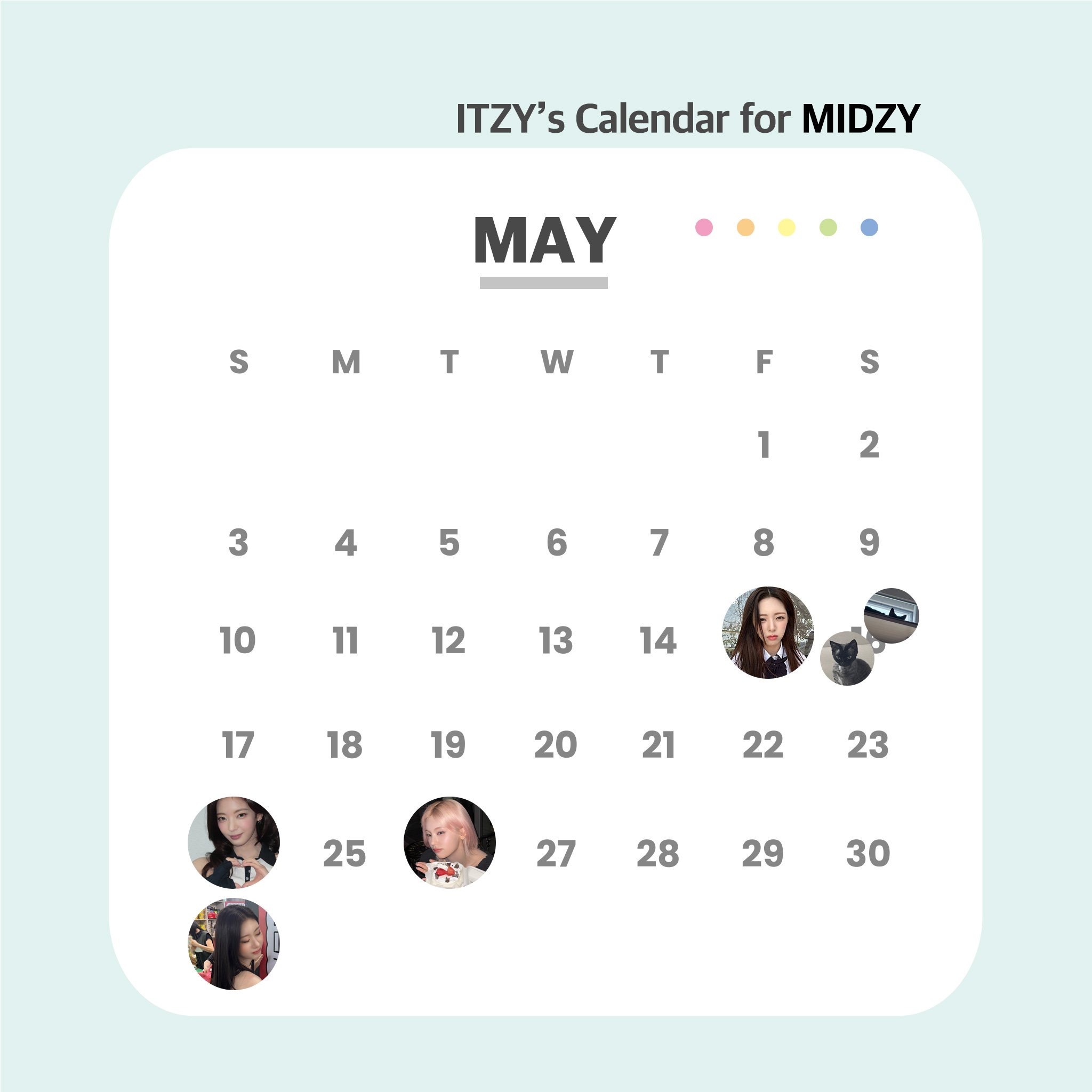 ITZY's Calendar for MIDZY I May🗓️   收到满