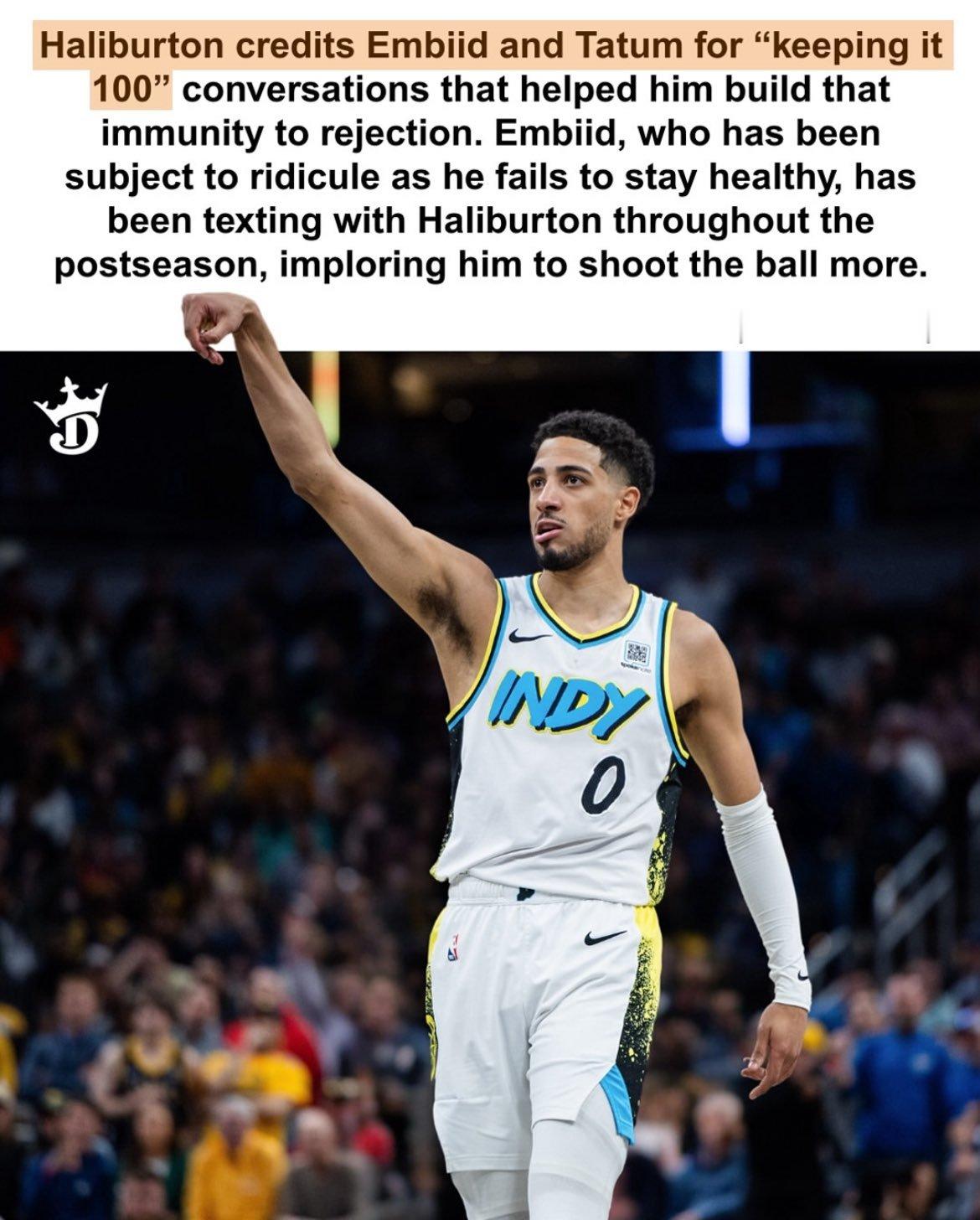 哈利伯顿以后请教点有季后赛经验的人，你问大帝他能教你啥呀？nba ​​​
