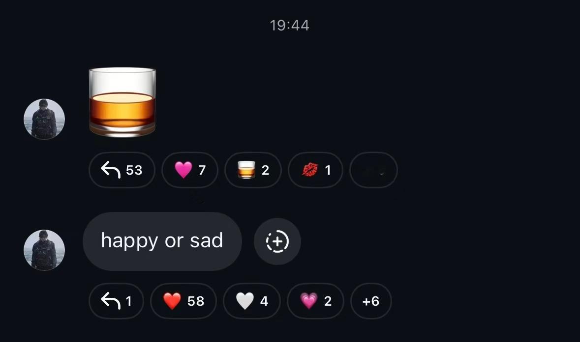 “🥃”“happy or sad”我happy完了sad  sad 完了hap