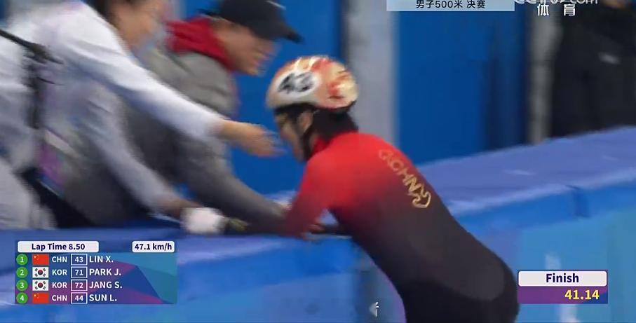 林孝俊，孙龙牛逼，这个翻盘给力，恭喜中国短道队拿下男子500m金牌 