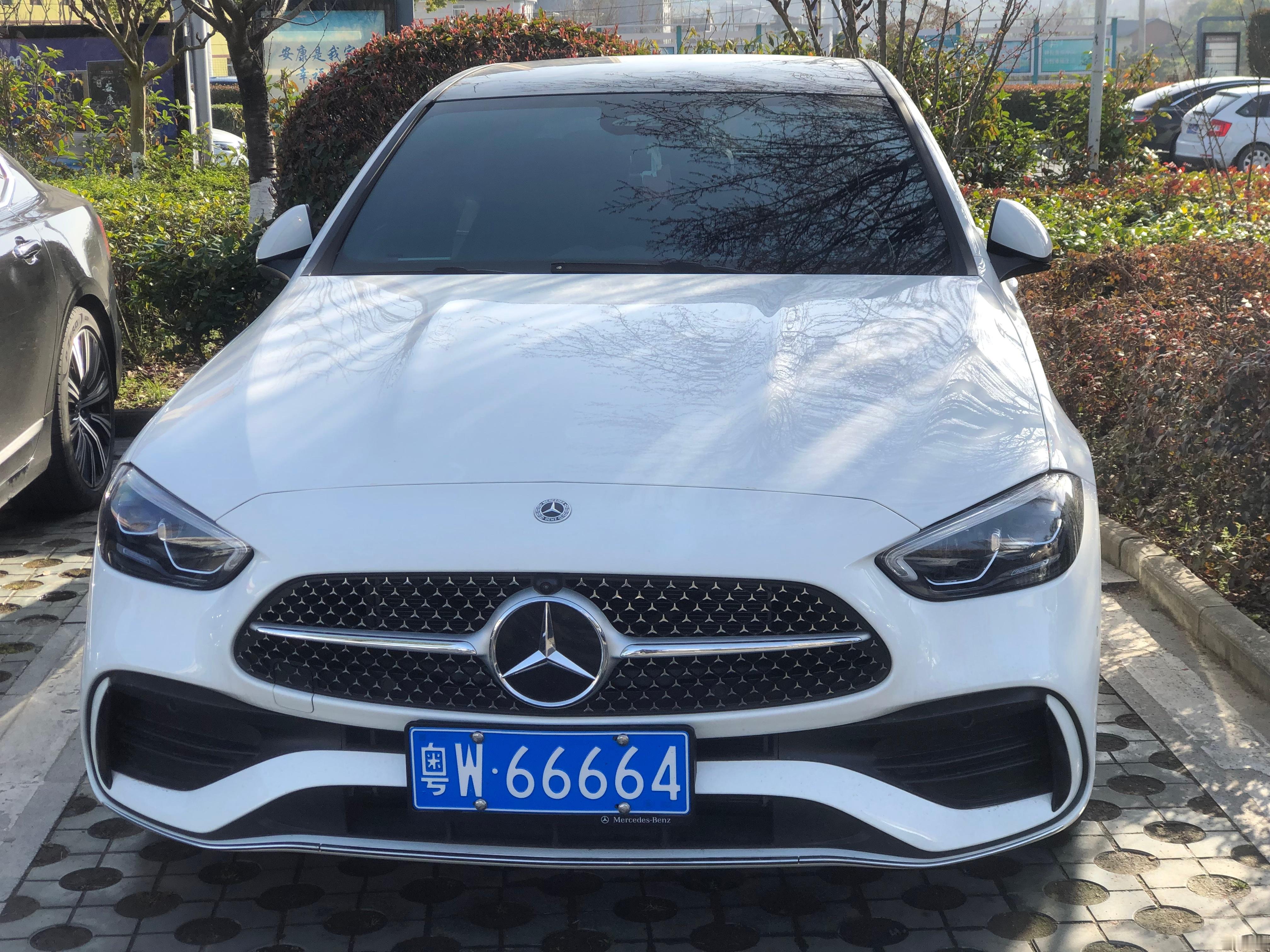 全球车牌 粤W66664奔驰C260 安康·安康瑞斯丽酒店