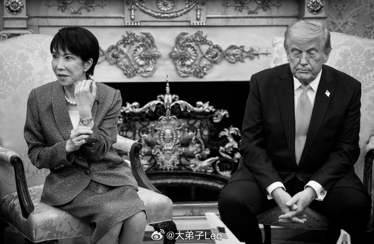 法新社的照片 日本网友评价高市早苗访美视频