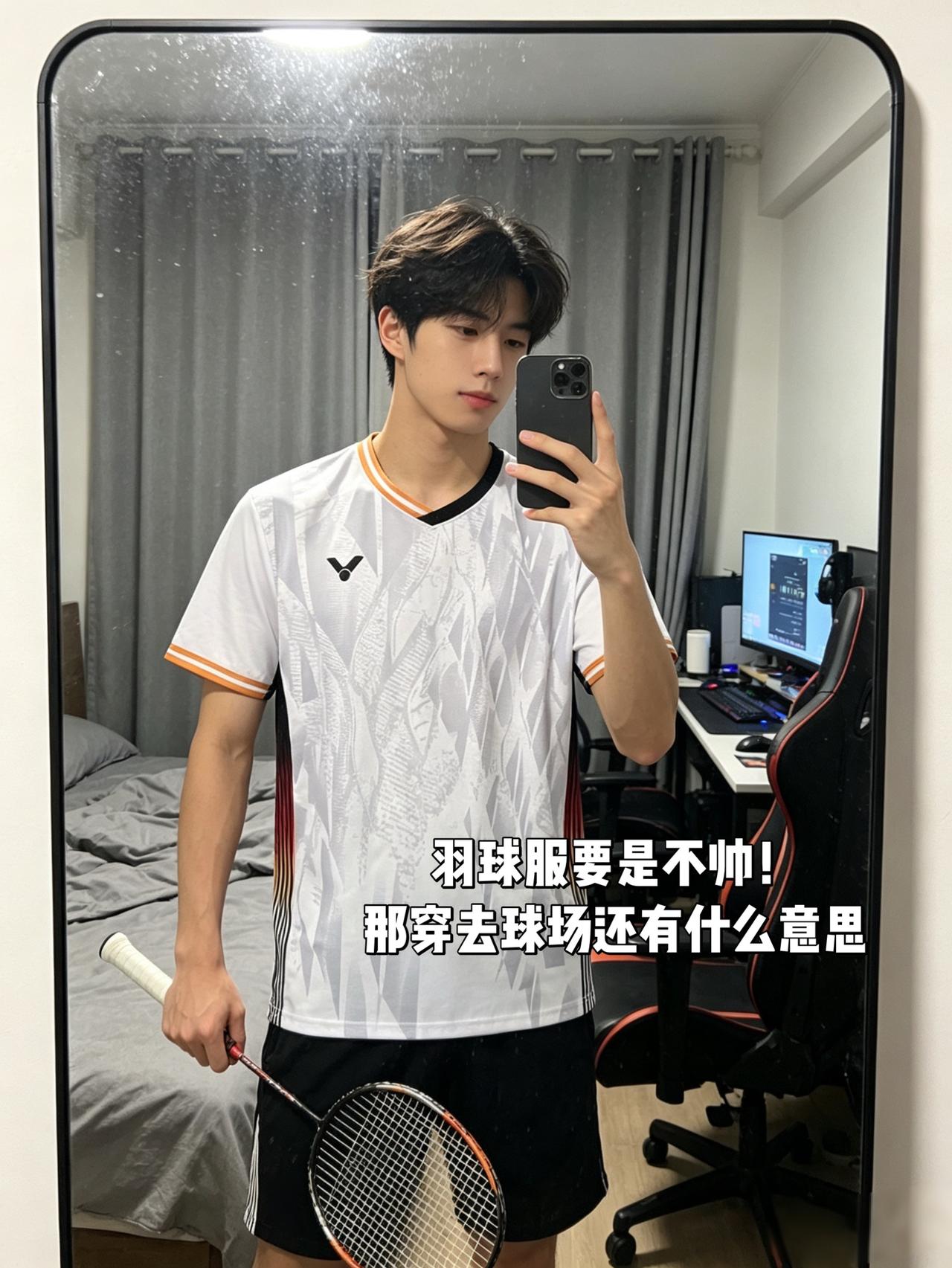 羽球服要是不帅！
那穿去球场还有什么意思