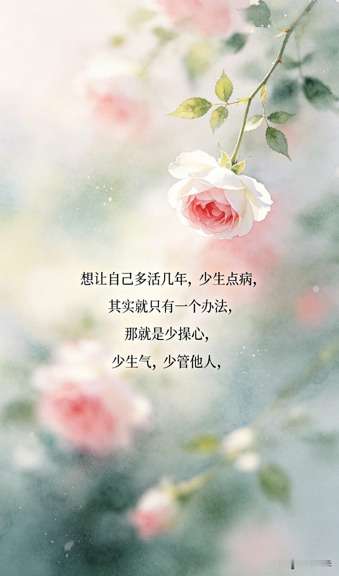 想让自己多活几年，少生点病，其实就只有一个办法，那就是少操心，少生气，少管他人，