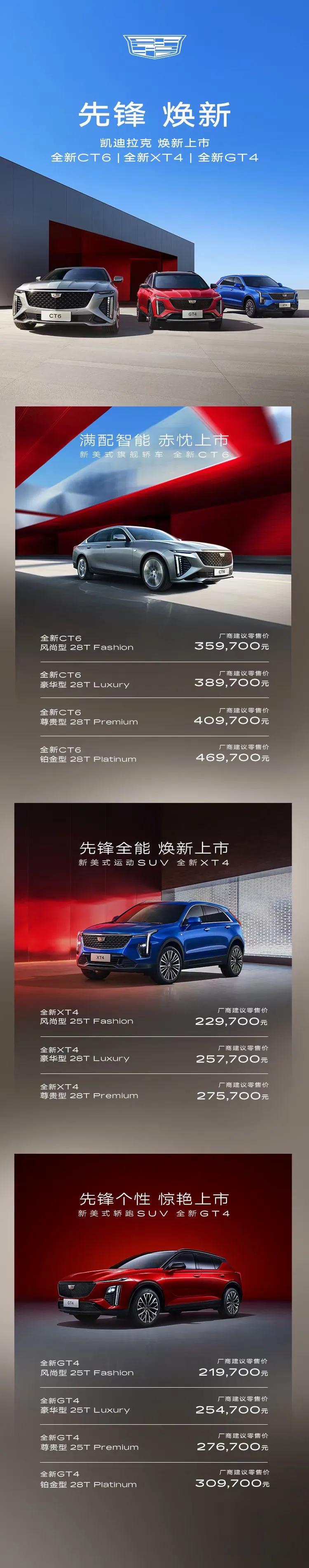 凯迪拉克今晚三车齐发，这样的价格大家觉得如何?