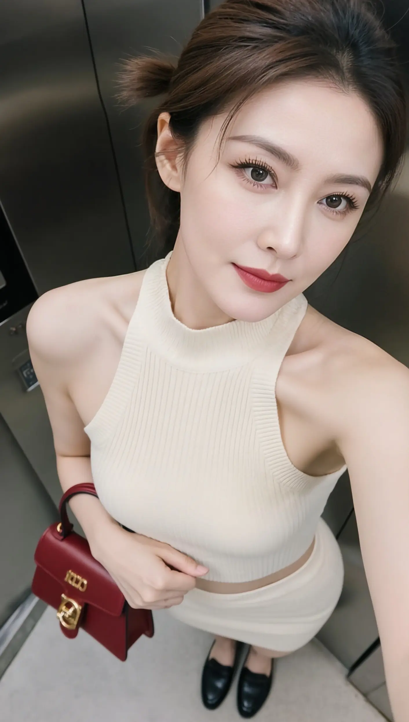 AI电梯自拍风 ai创作