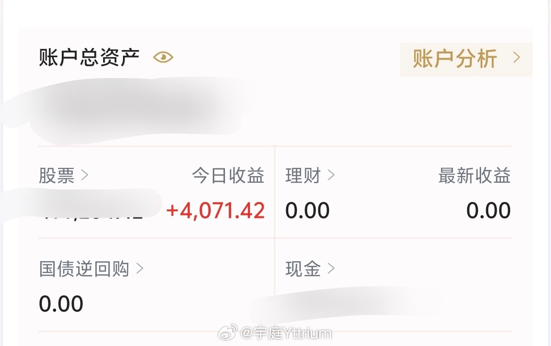 因为比亚迪仓位重，今天居然是赚的。 