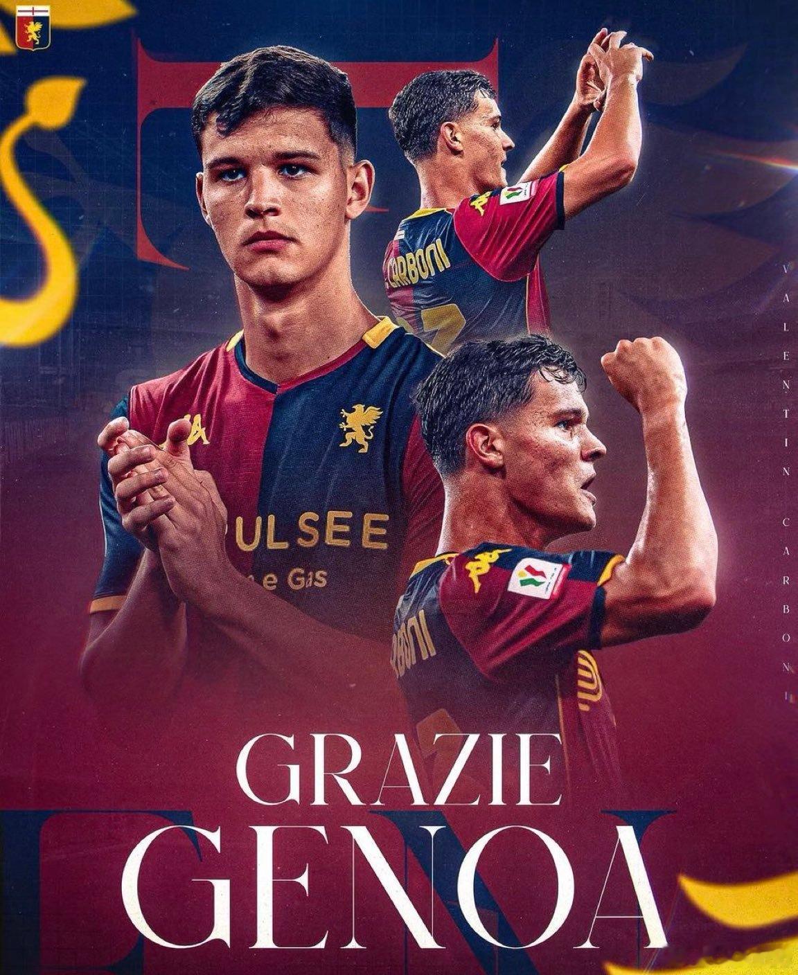 卡尔博尼在 Instagram 上告别了热那亚：感谢你们在过去几个月里给予我的一