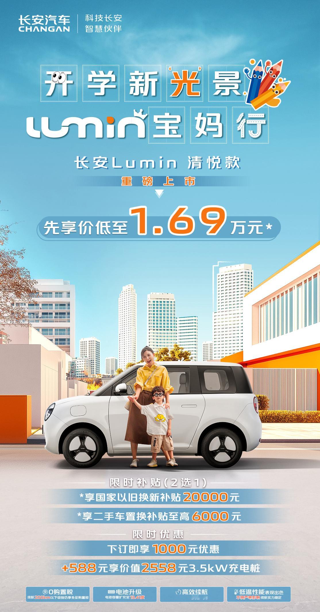 #车若初见[超话]# 1.69万？？是这么回事。纯电微型代步车长安Lumin出了