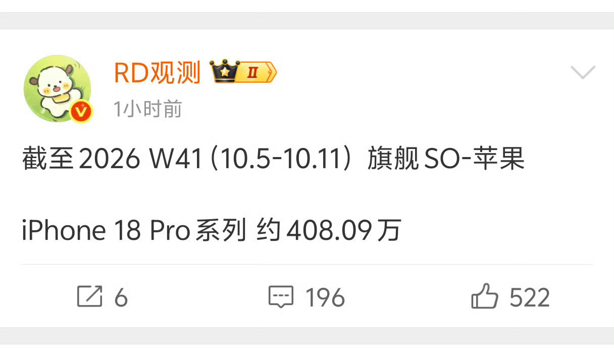 iPhone18Pro单周卖出百万台这就是现状[皱眉]国产旗舰今年涨价这么高，让