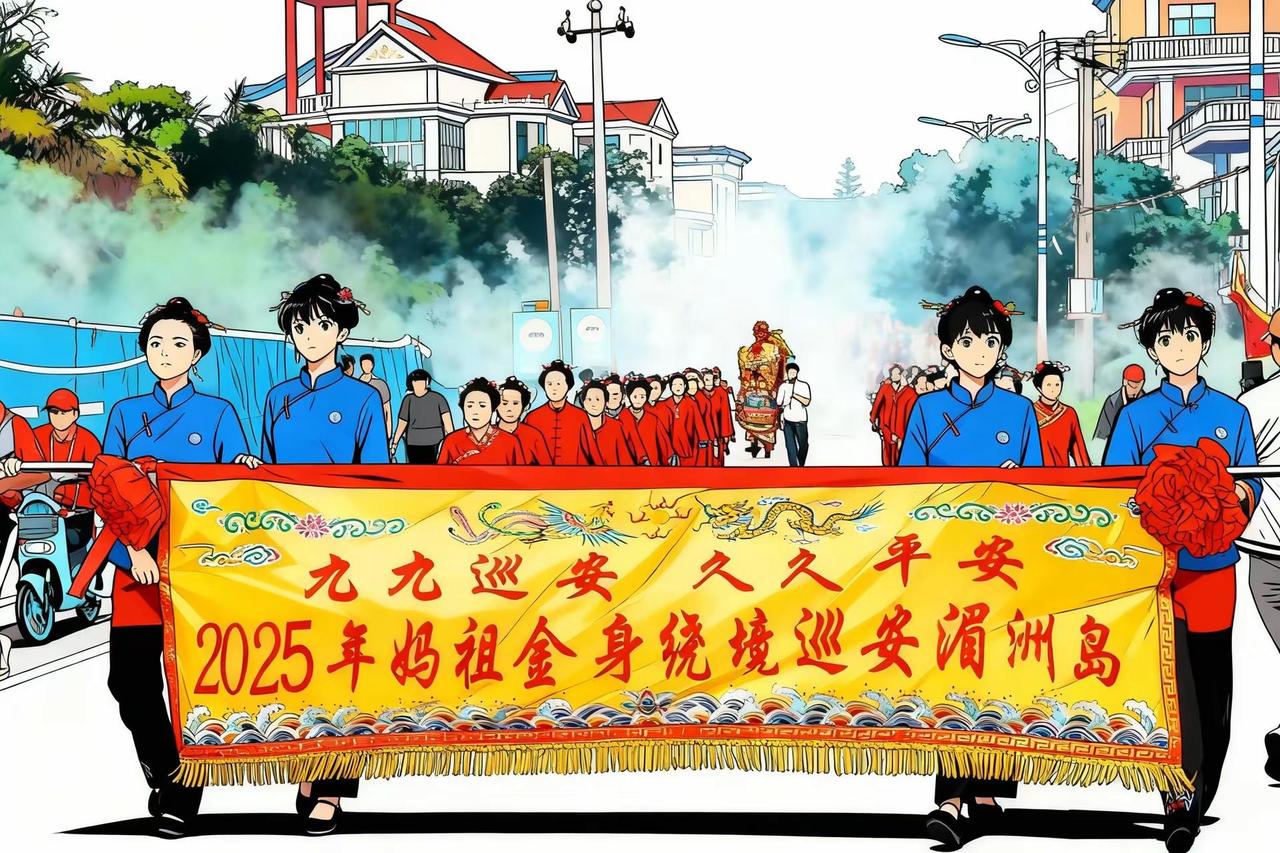 把巡安队伍变成动漫效果也好看创意制作 妈祖