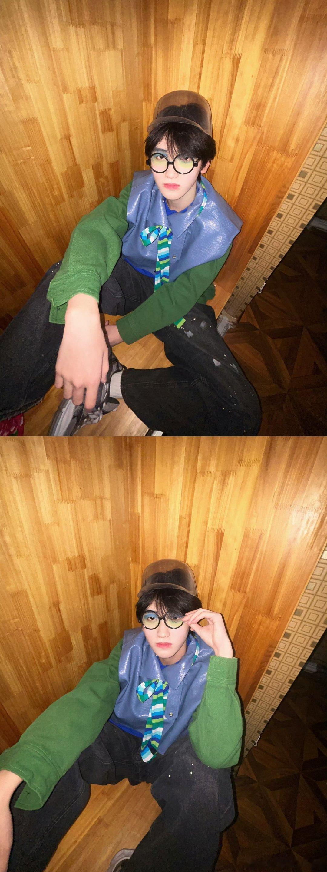 左奇函一次很大胆的尝试左奇函今日营业！大胆眼妆自带高光，色彩碰撞超有冲击力，每一