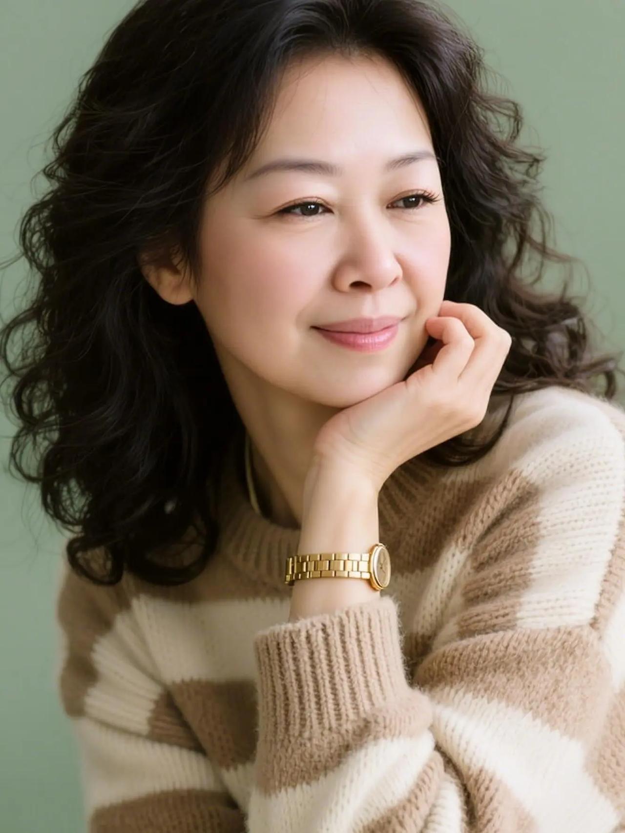 AI暖调毛衣写真 ai创作 优雅女人