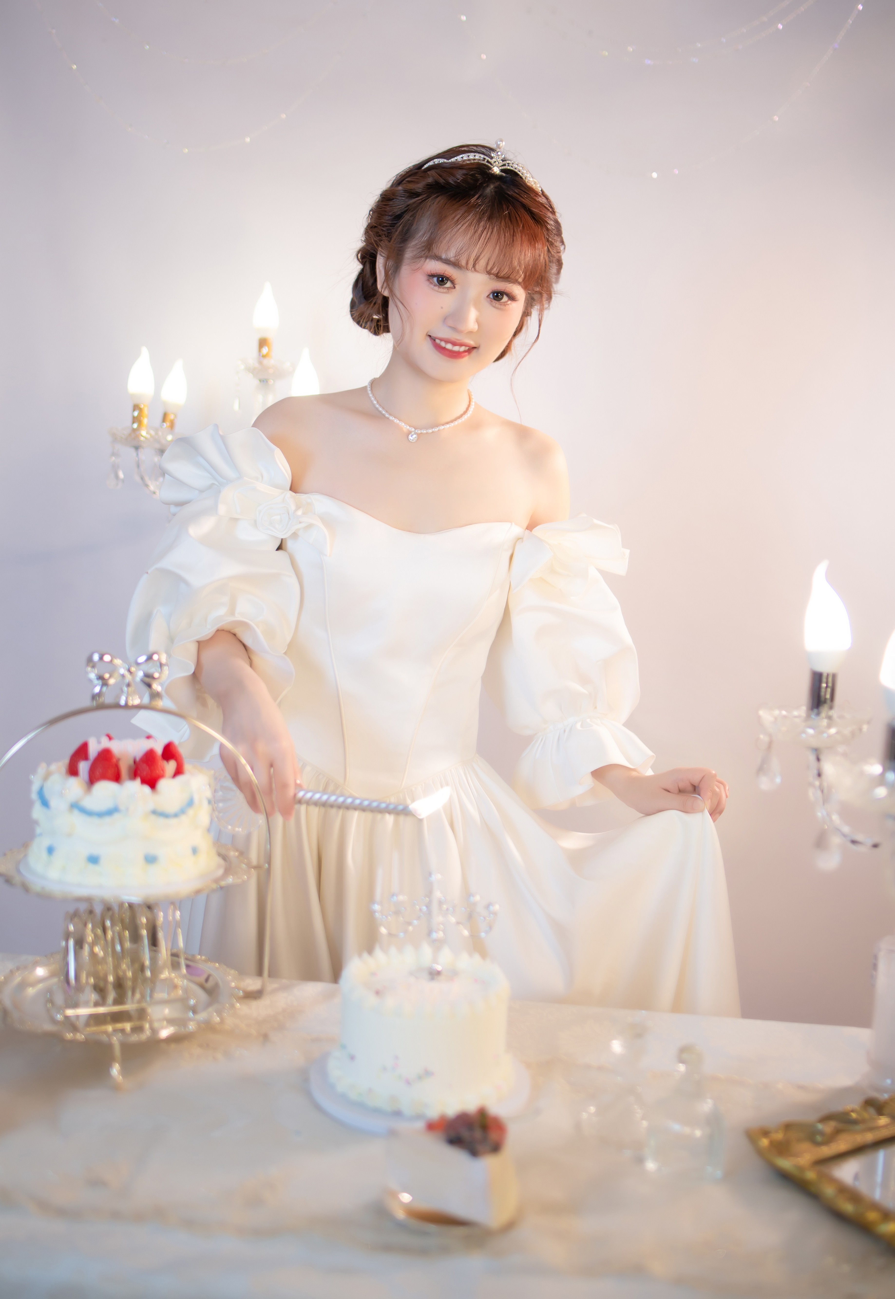 客片｜生日写真奶油风的优雅~法式公主裙。第三次为小姐姐拍照啦。📷#天津约拍[超