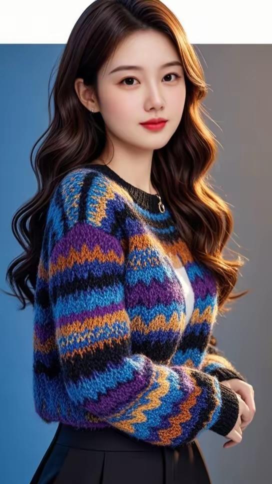 温柔甜美的毛衣穿搭，暖心暖胃