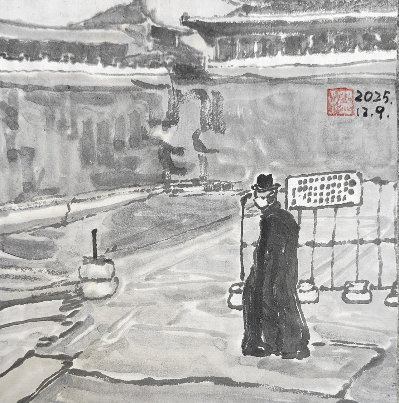 碗子的纸片水墨《老时光》之四《1948.北平》