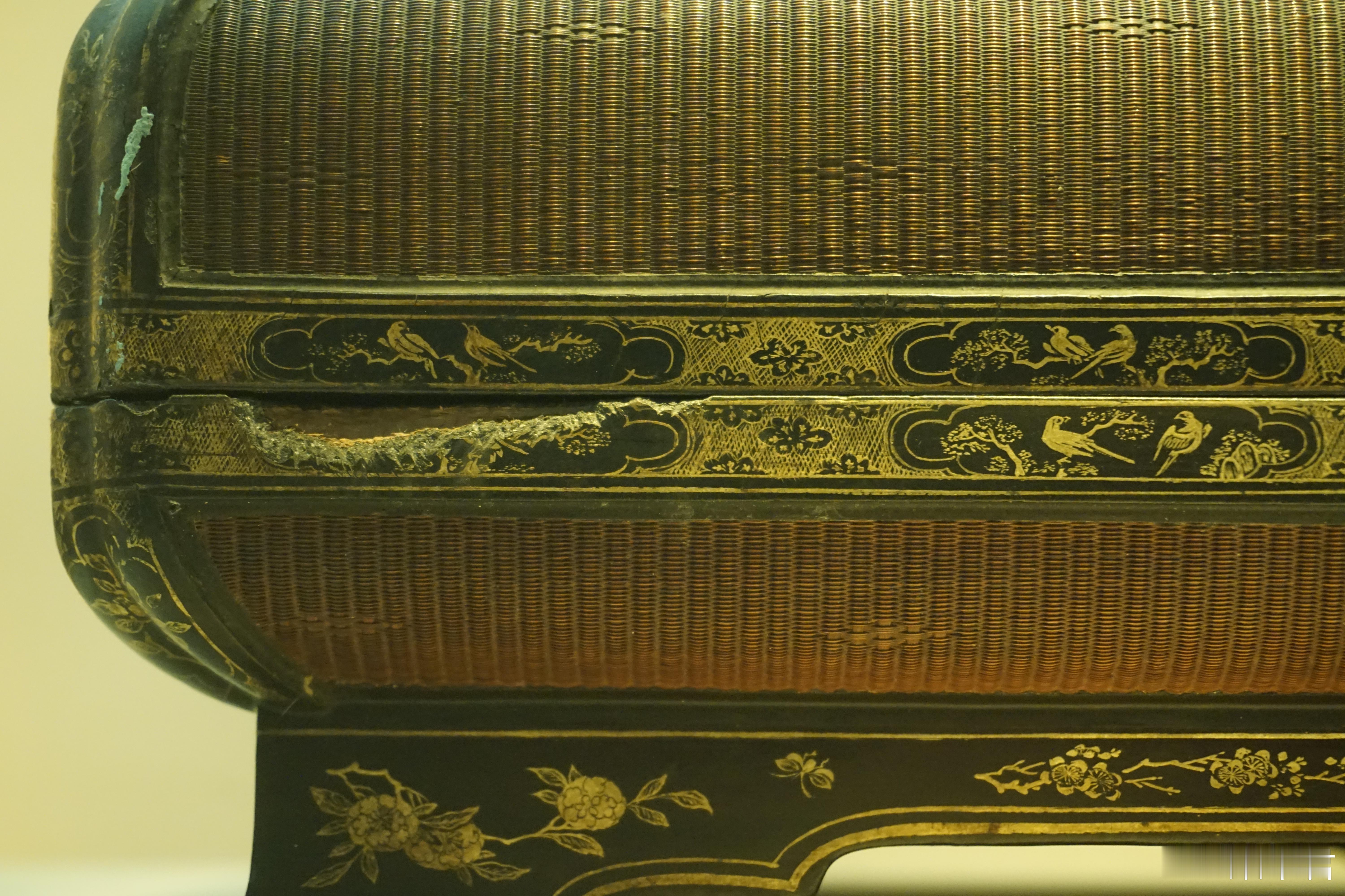 明代方如椿制竹编漆盒崇祯癸未年（1643年） ​​​