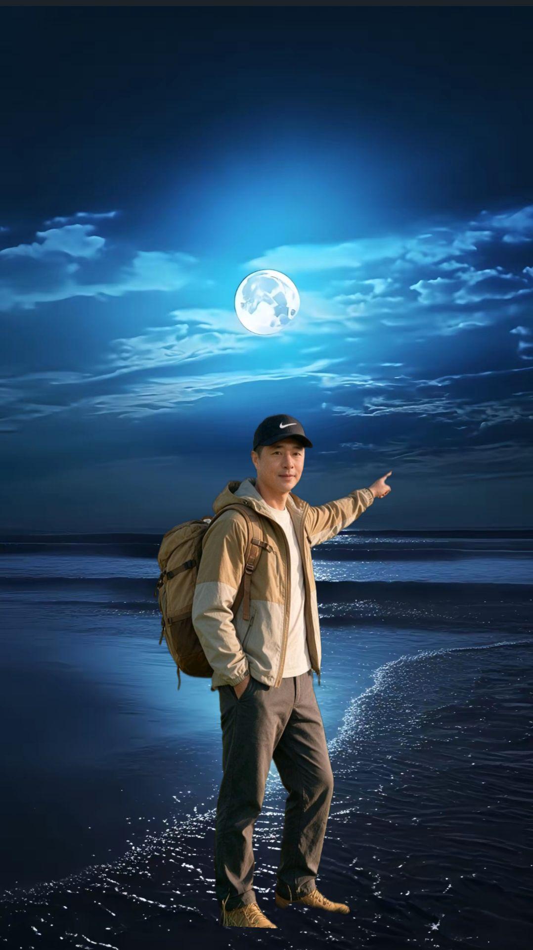 A1视频制作，镜头下的月亮与海 海上生明月，天涯共此时 月亮的创意穿搭 一一