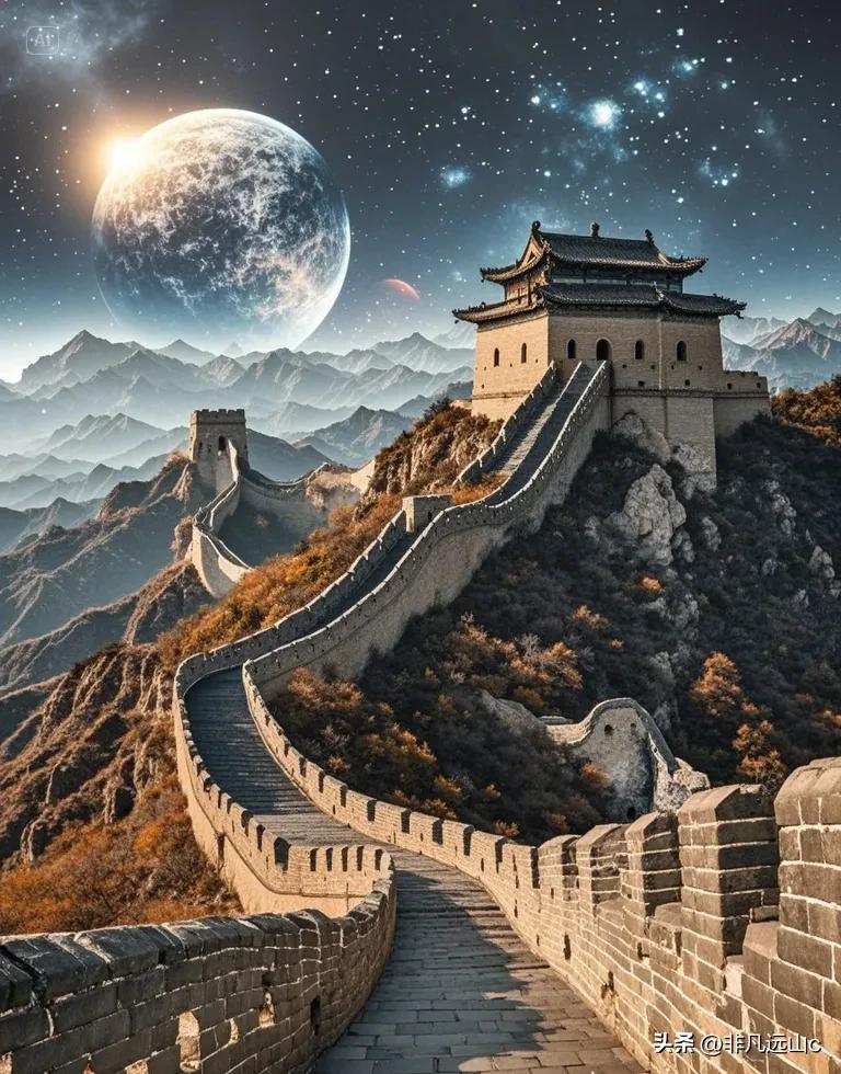 上联：万里长城飞将在  下联：友友请下联 对下联 对下联其乐融融