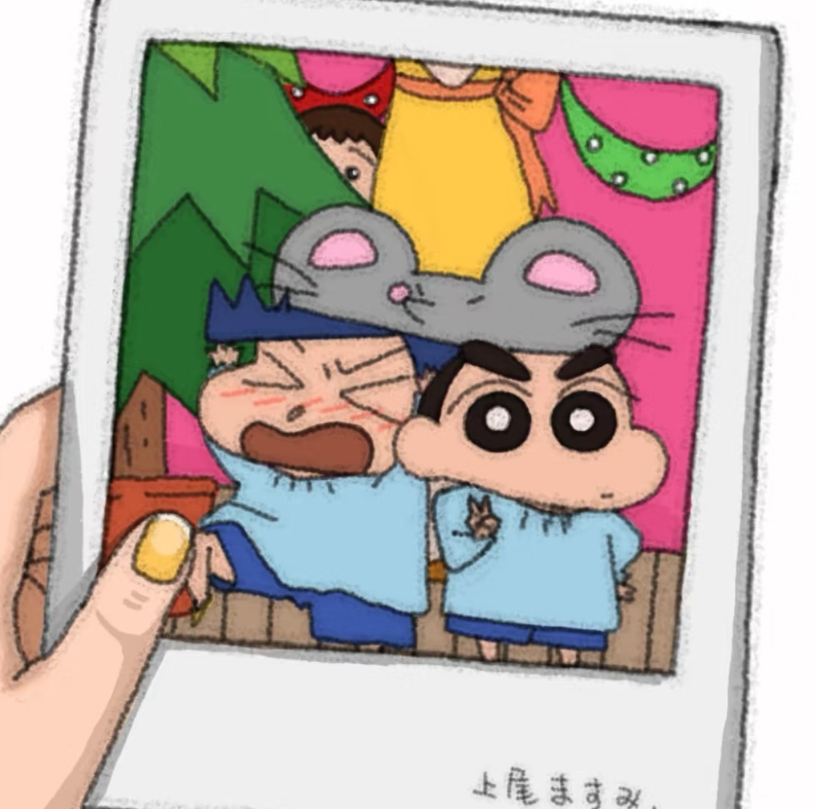 蜡笔小新圣诞季 蜡笔小新壁纸  蜡笔小新[超话]  图源原创插画师：碳水头子瑞贝
