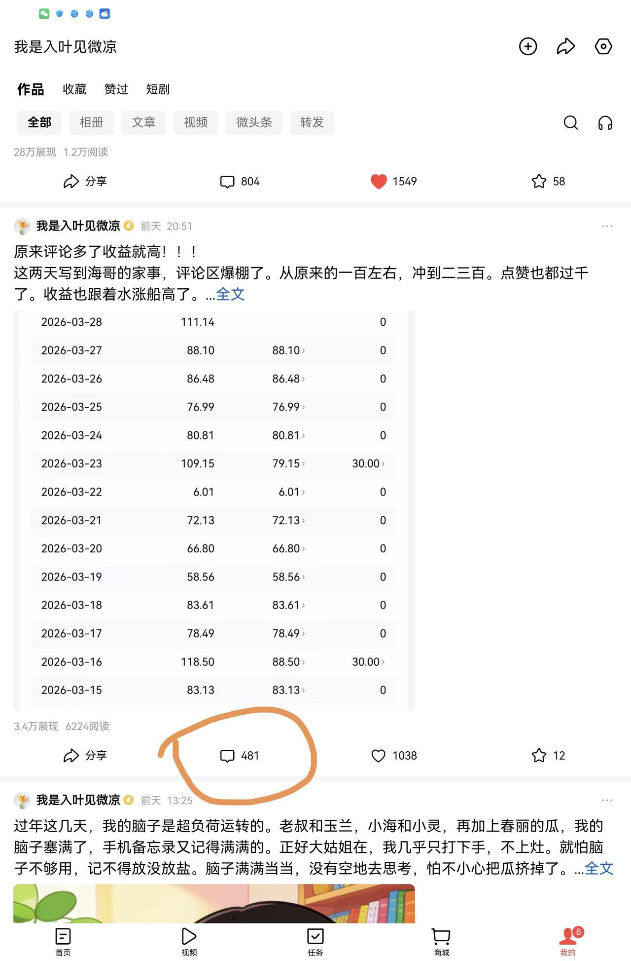 必须要记录啊！2026年3月31日，我的微头条和文章评论点赞的最高纪录出现啦！
