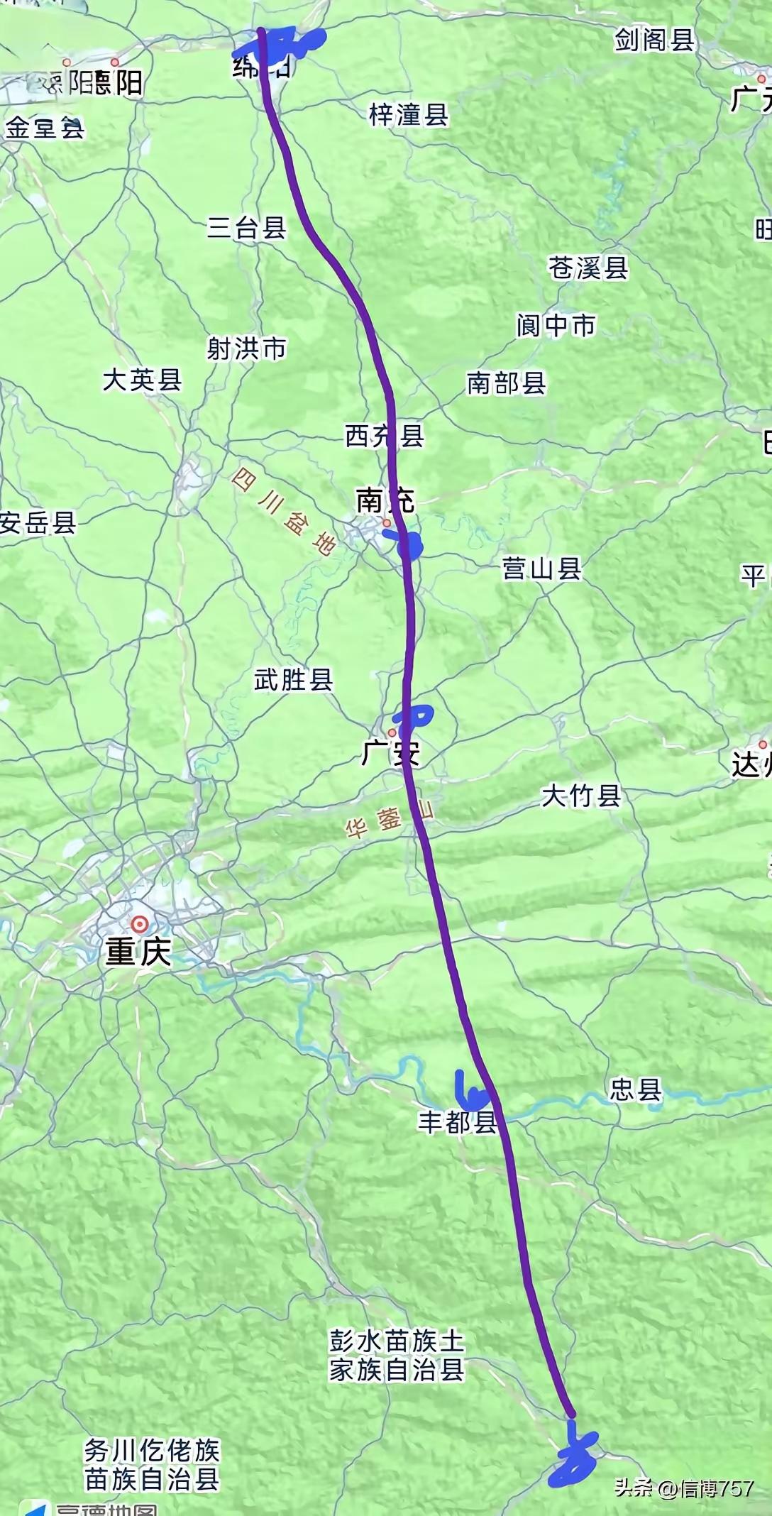 绵黔高铁这样设计走向根本不合理，这条线路虽然顺直，但是除了绵阳到南充段还没纳入计