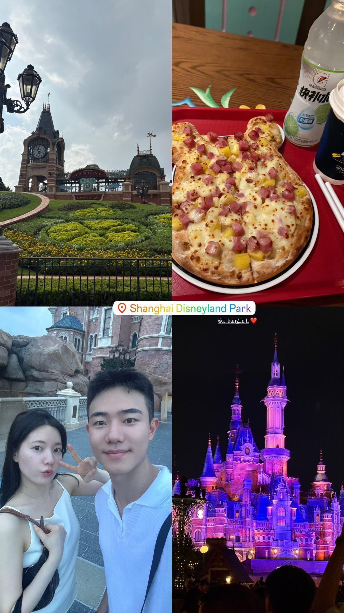 姜珉赫和女友到上海迪士尼玩[哇] ​​​