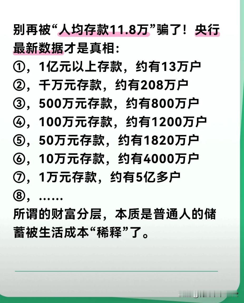 人均存款11.8万，原来我又被平均了[捂脸][捂脸]