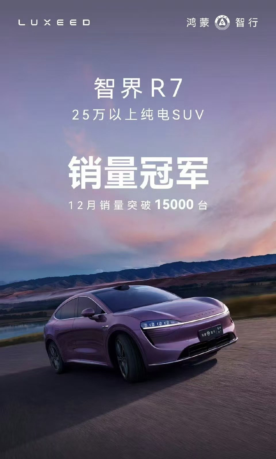 智界R7:兄弟们，我就是干特斯拉ModelY的，12月卖了15000台，牛不牛逼