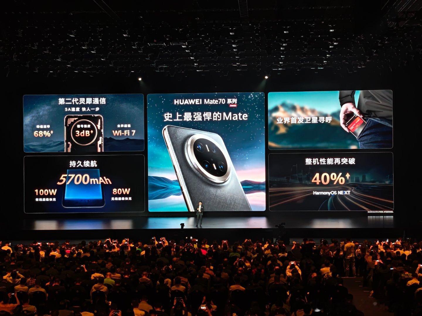 史上最强悍的Mate，这次Mate70各项体验配置都有升级，网络信号、续航充电、