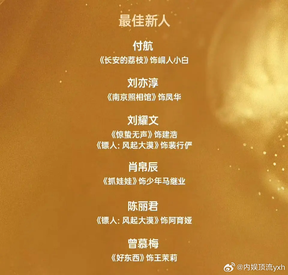 本届百花奖最佳新人提名，陈丽君入围了，阿育娅大漠女王很出彩，希望她可以有一个好结
