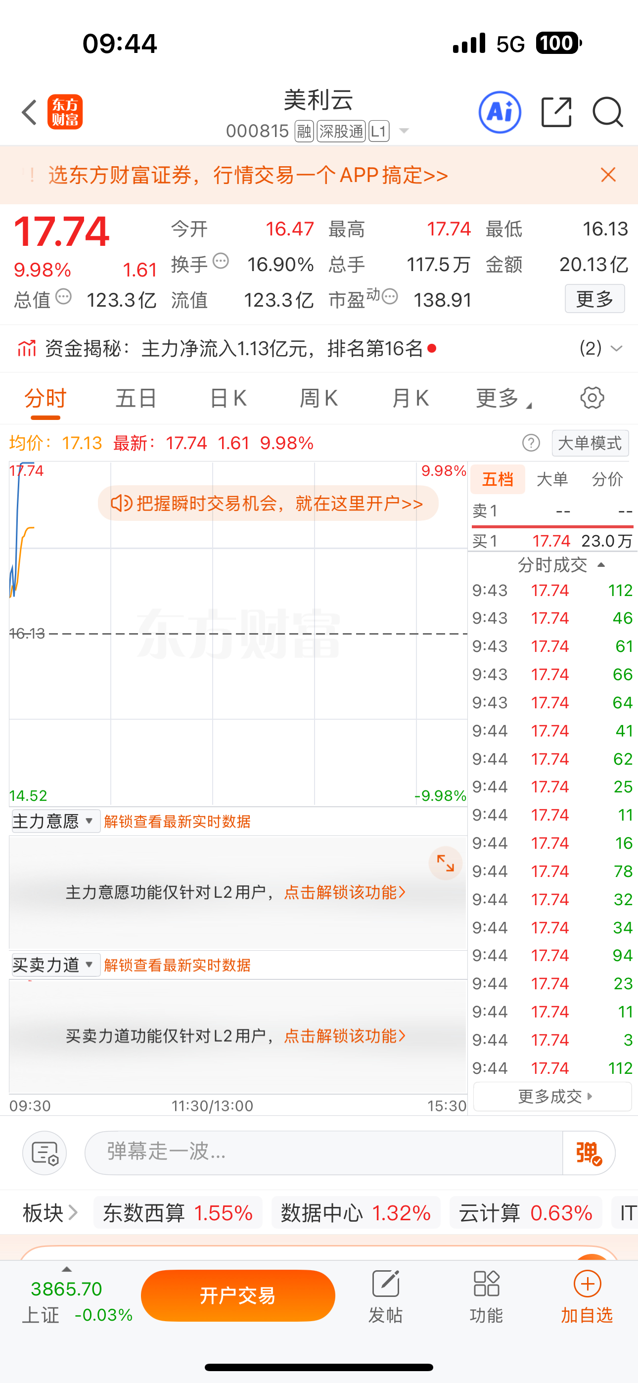 主力给力，开盘直接板，家人们888走一波！ 