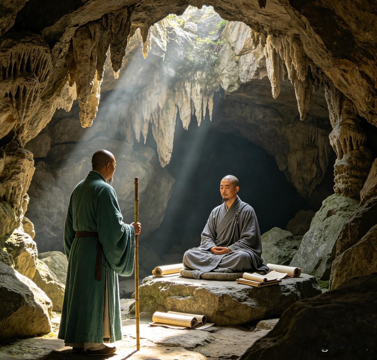 明朝洪武年间，一个叫苏越的少年独自游览泰山，见一山洞中有一名少女。此女脸如桃花，