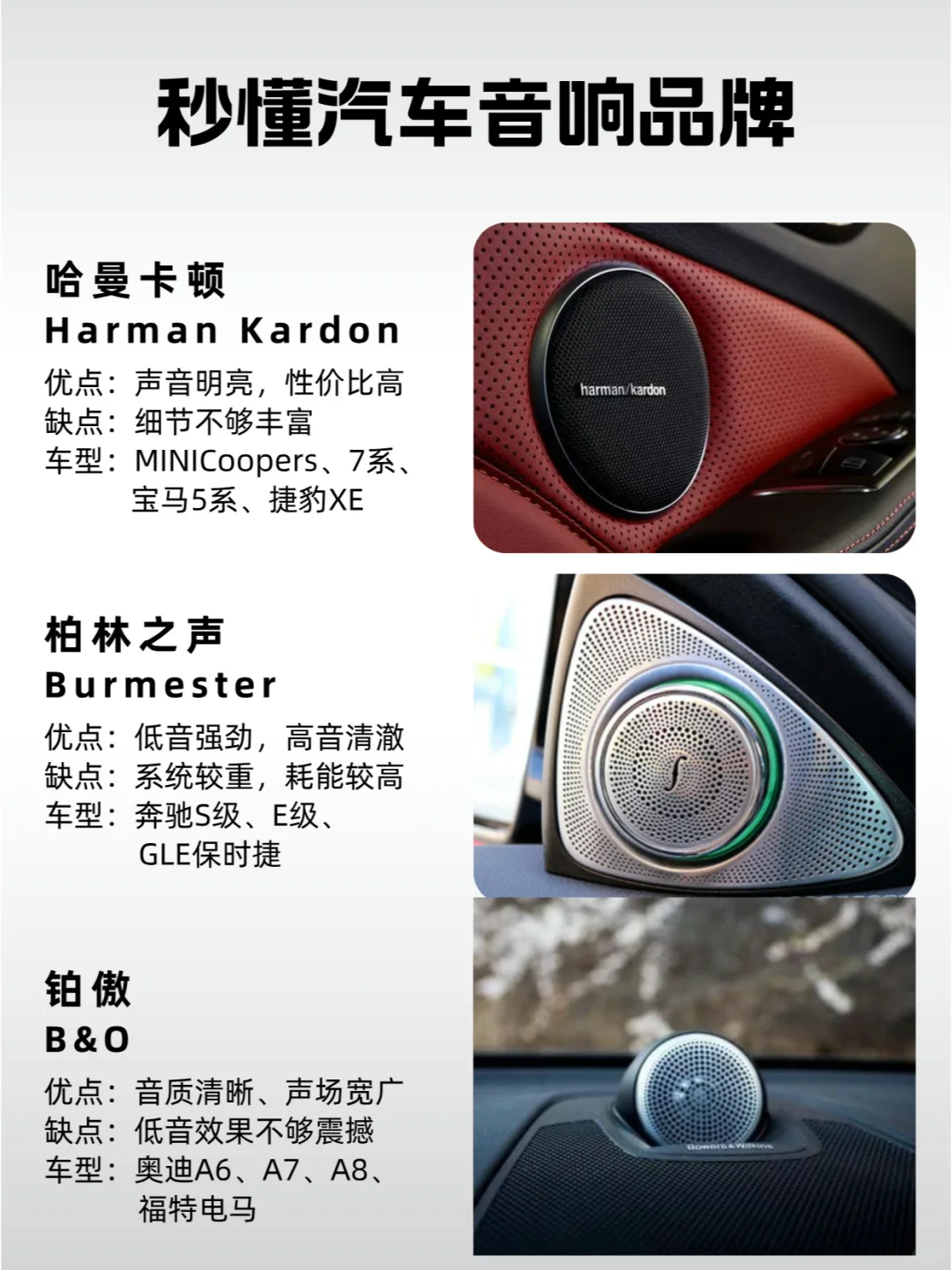 秒懂汽车音响品牌