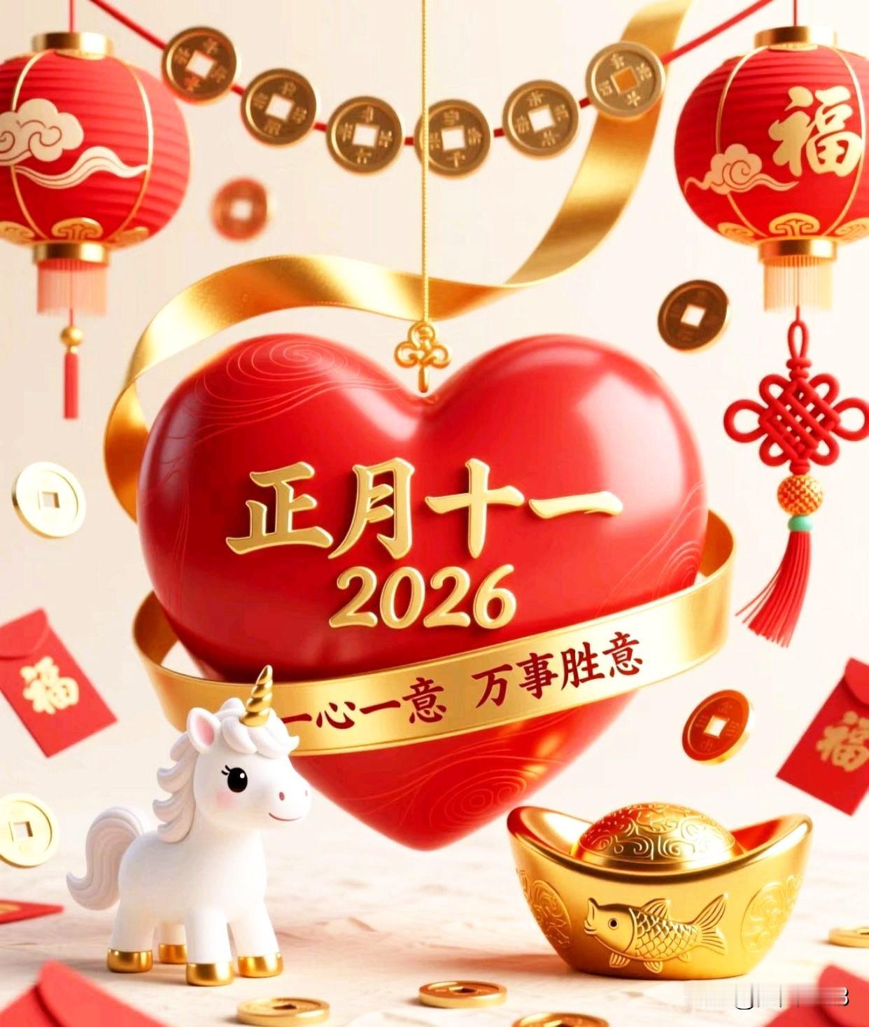 今天是大年十一，

过完十五才是年。

新年最爱来打卡，

正月十一好运到，
