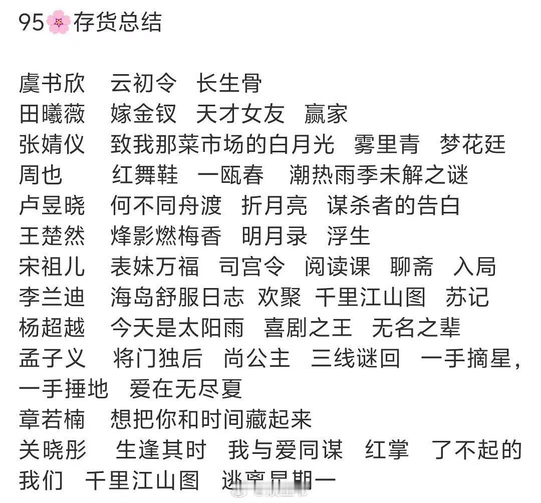 95🌸存货，你期待谁的作品？ 
