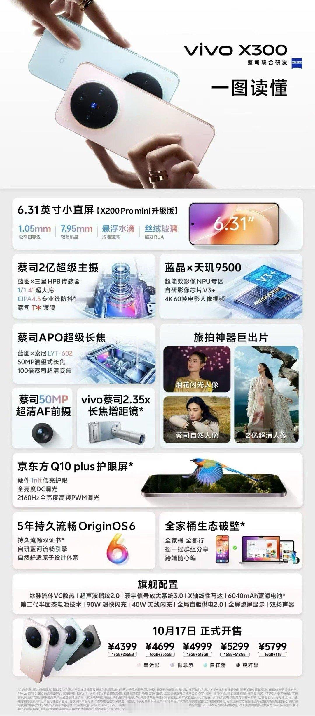vivo X300系列价格来了～vivo X300 4399元起，vivo X3