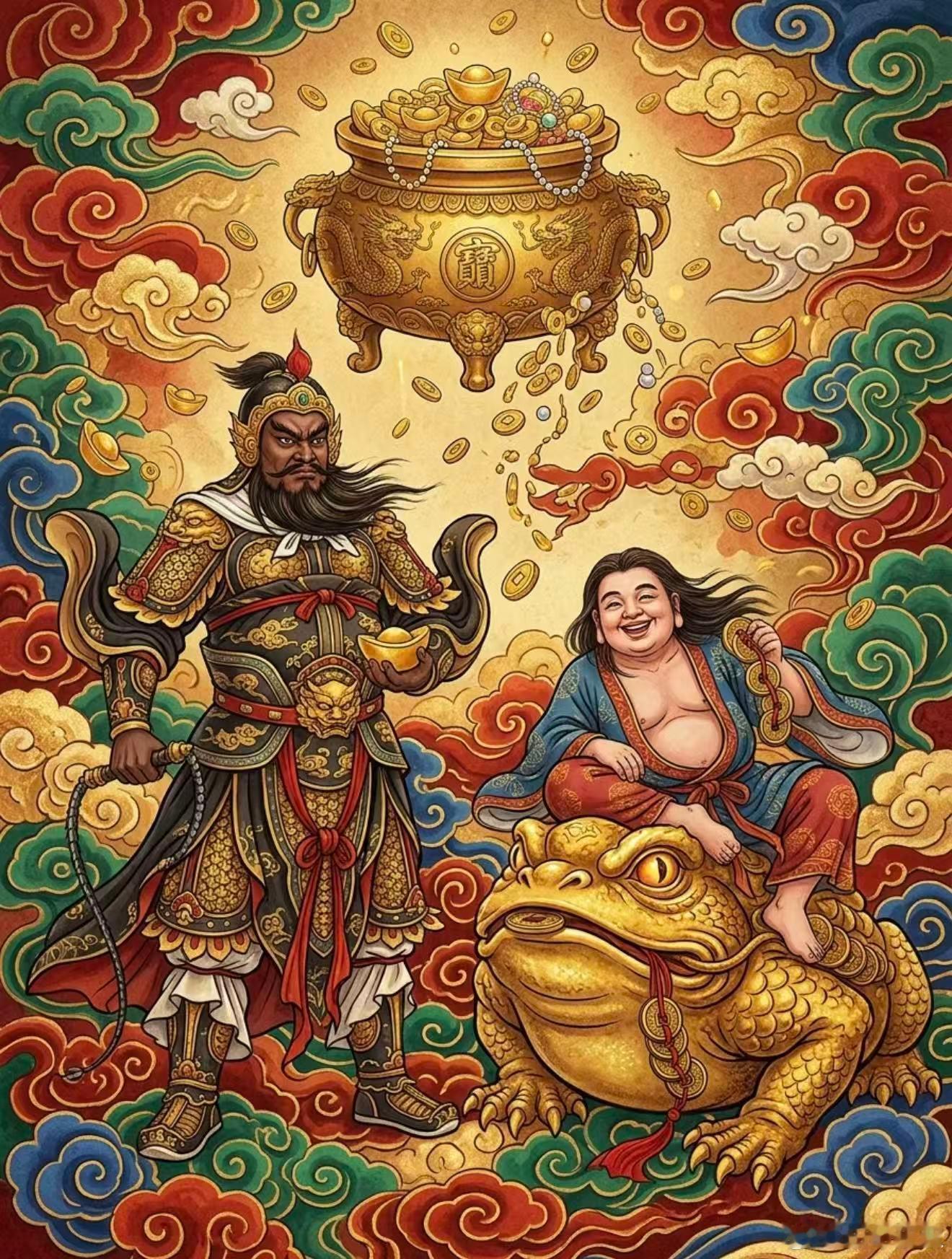 财神到，库满财丰🙏求财库稳固，能赚也能守。除去虚耗漏财，积蓄慢慢增多，手头宽裕