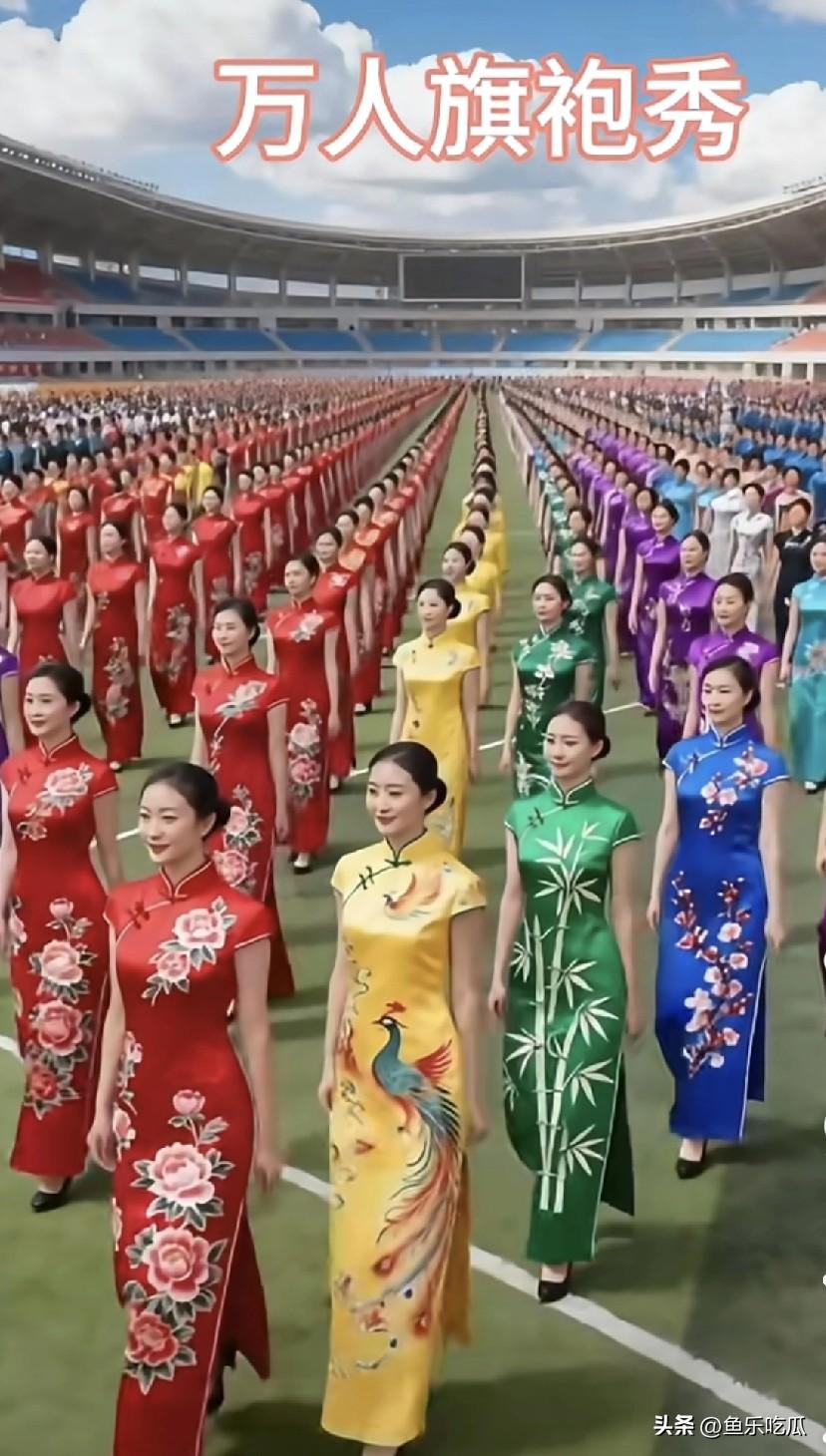 万能旗袍秀有没有震撼到你？要知道，参与表演的可都是中年妈妈们。她们身着秀美旗袍，