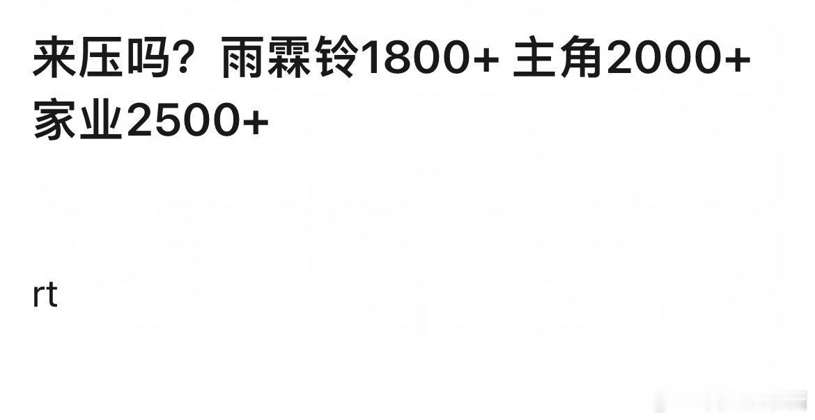 网友压了几部待播剧集均，你认可吗雨霖铃1800+ 主角2000+ 家业2500+