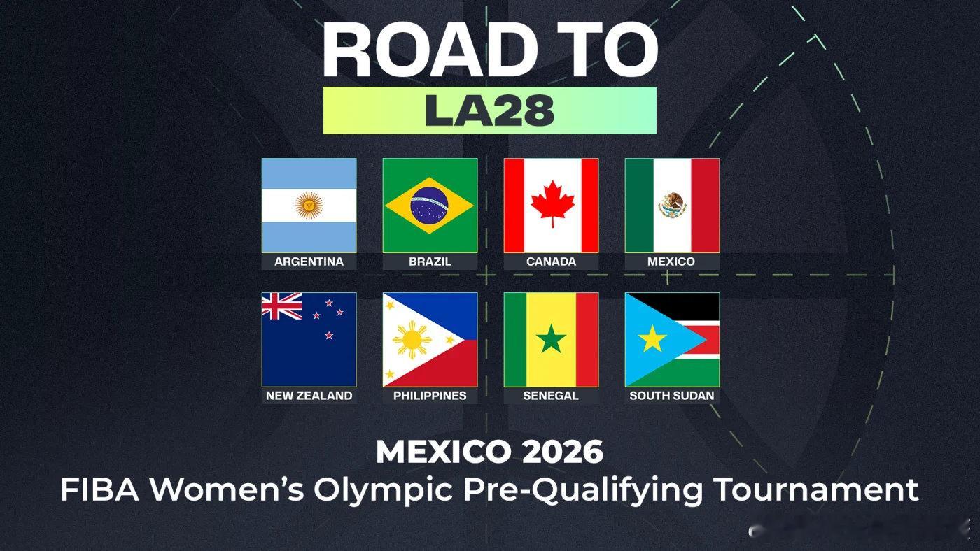 2028女篮洛杉矶奥运会资格赛预选赛举办地确定🇲🇽墨西哥瓜达拉哈拉市将举办赛