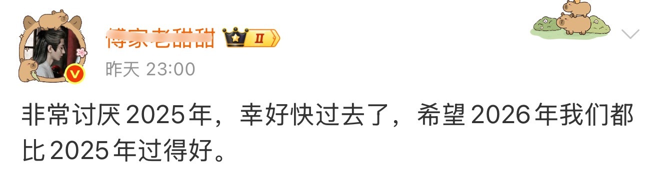 可是我非常非常喜欢2025年啊。 