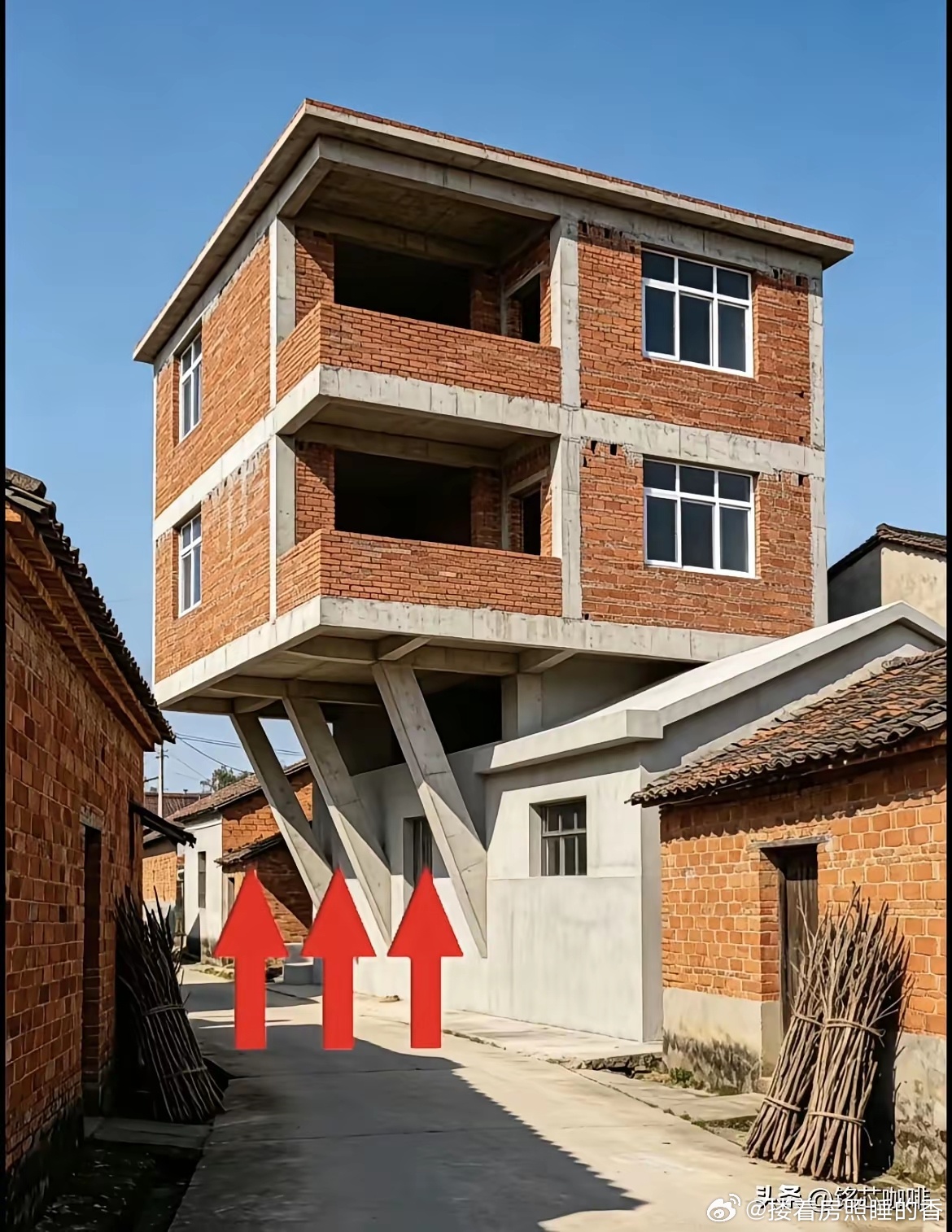 占天不占地也属于违建。（占地面积按垂直投影计算） 