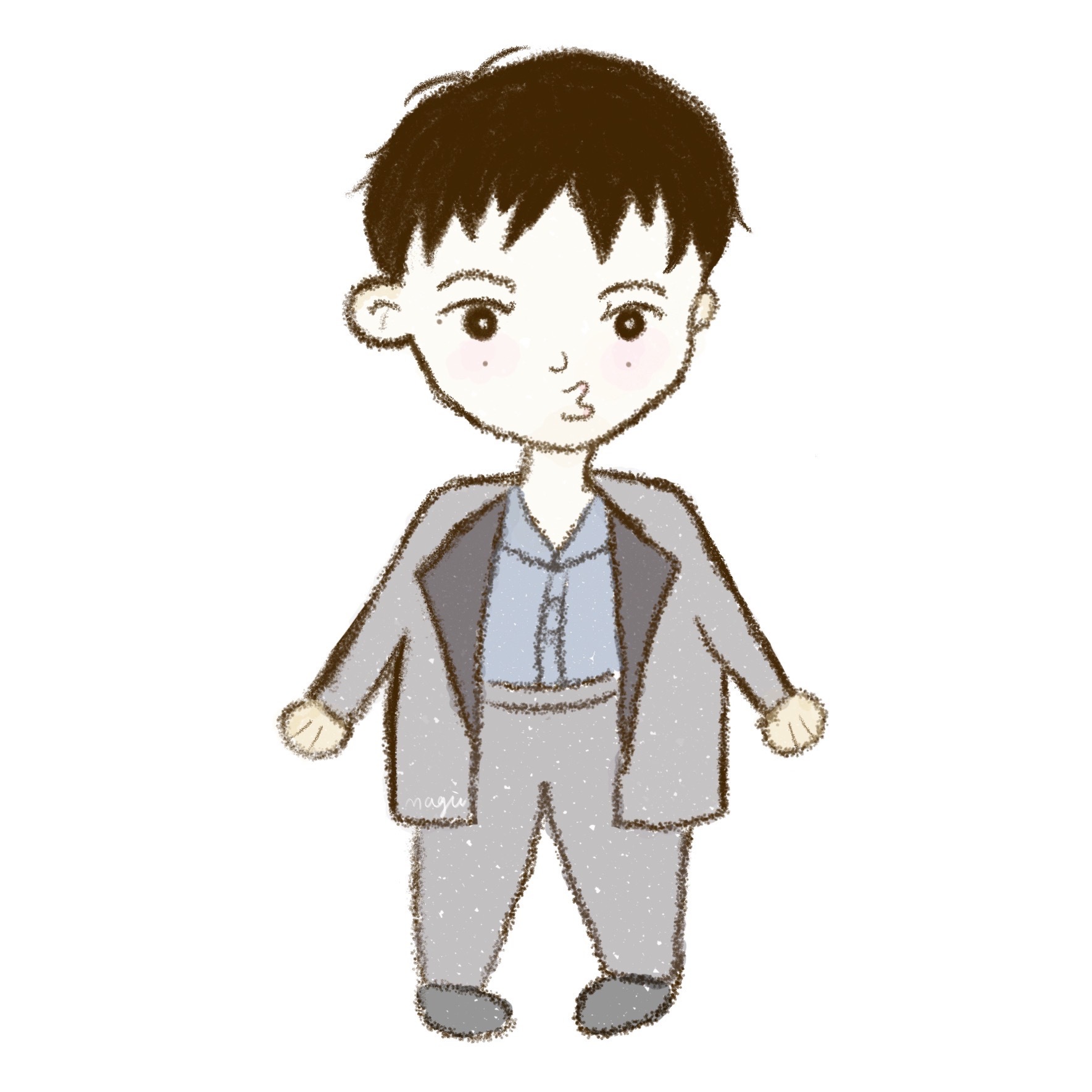 我觉得我的画也颇有几分雷大师朋大师的真传吧 