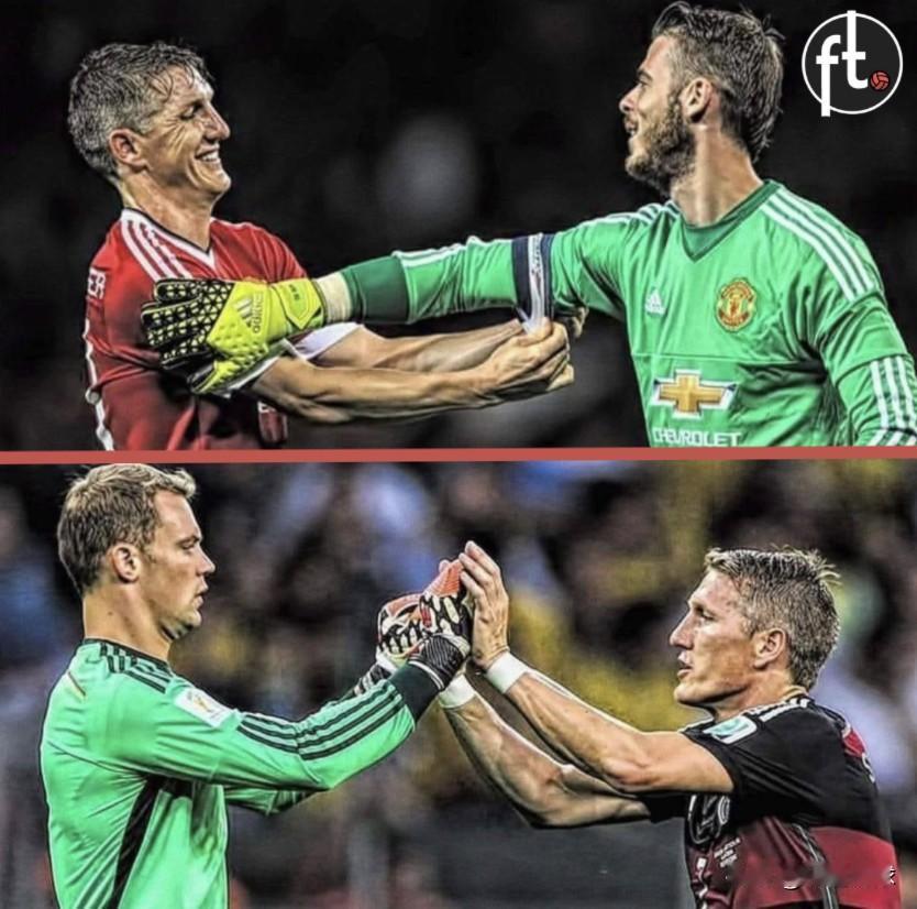 施魏因斯泰格："我刚到曼联时，德赫亚问我'告诉我，我比诺伊尔更强吗？'

我直接