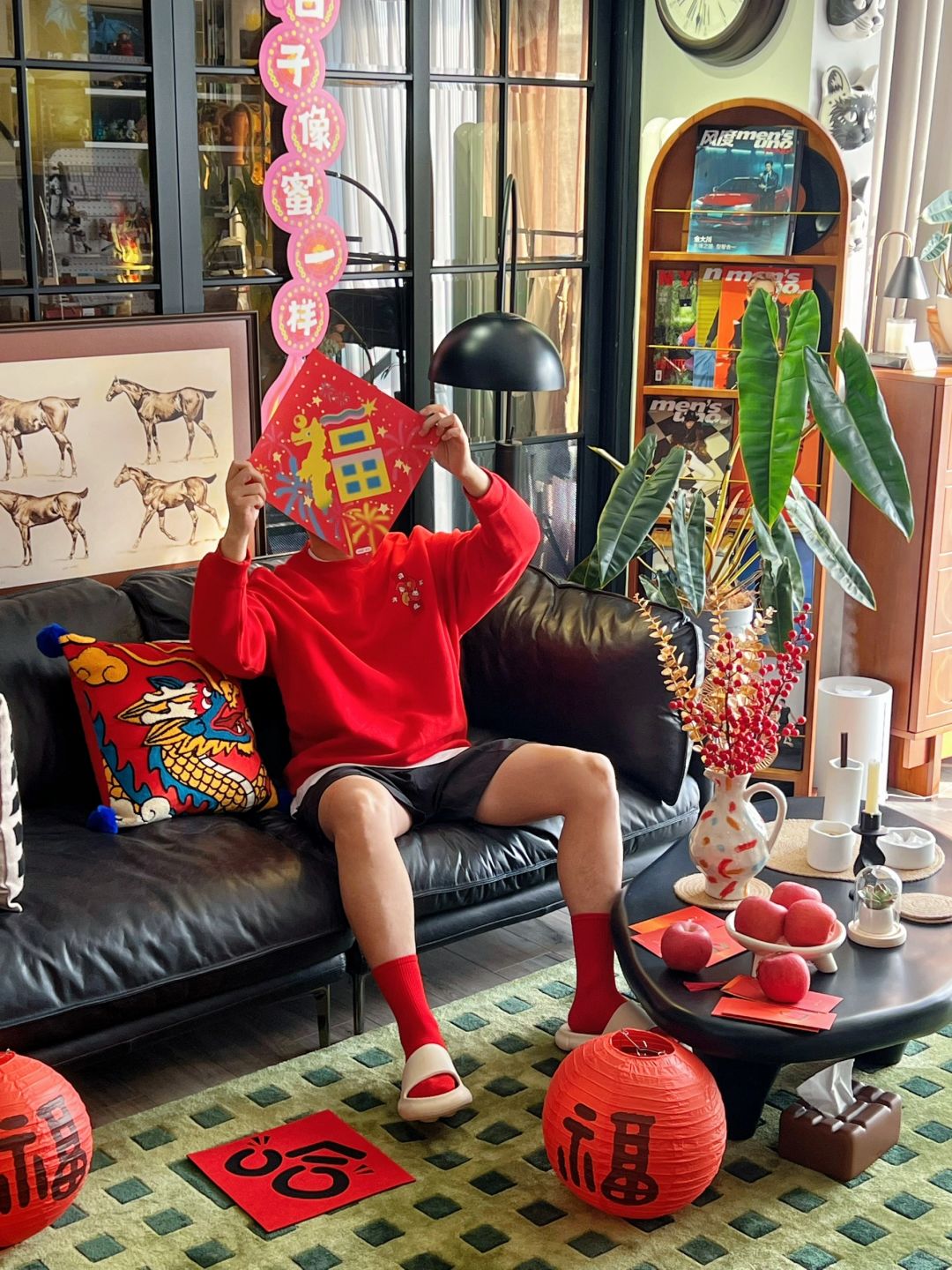 33岁独居大叔新年布置：红红火火🧨幸福苹安