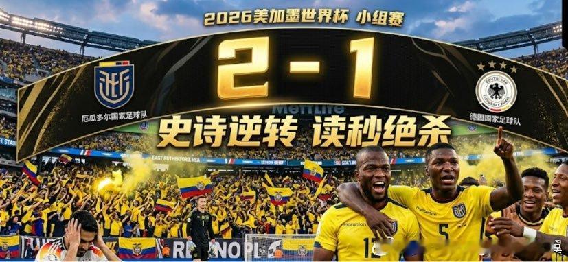 厄瓜多尔vs德国 大V观赛团 在2026年美加墨世界杯小组赛E组第3轮的较量中，