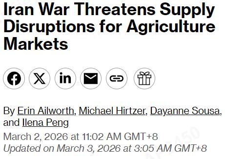 外媒：由于美国对伊朗的军事打击升级，中东局势紧张导致全球大宗商品市场剧烈波动。