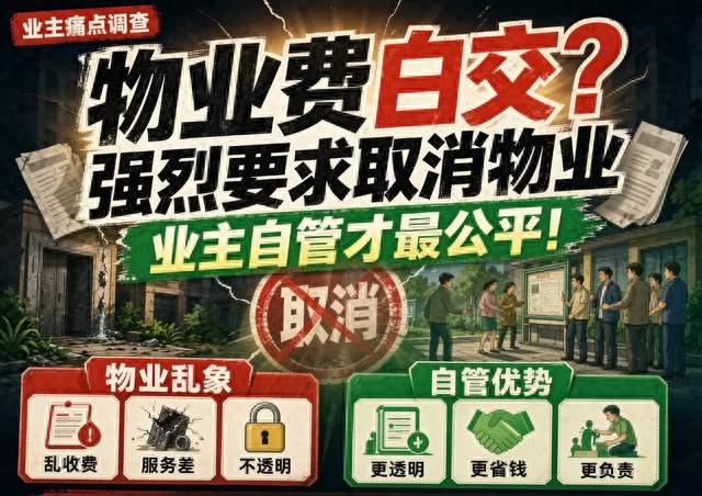 物业费白交？强烈要求取消物业，业主自管才最公平！