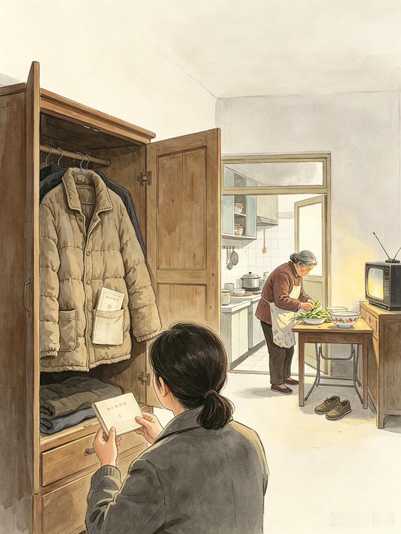 母亲丨她藏在我旧衣服里的那本存折

去年回家，我整理衣柜，翻出一件中学时的旧棉袄
